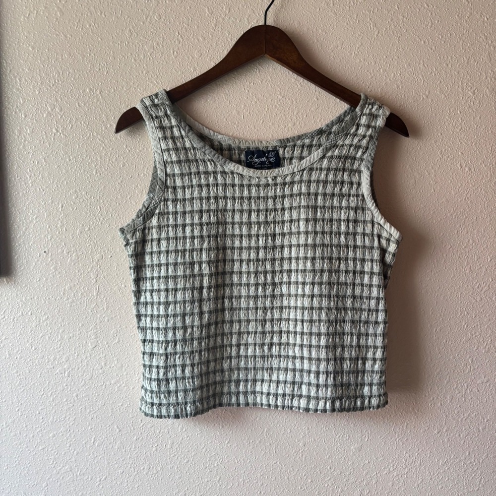 Vintage 90s / 2000s Cottagecore Gingham Tank Top